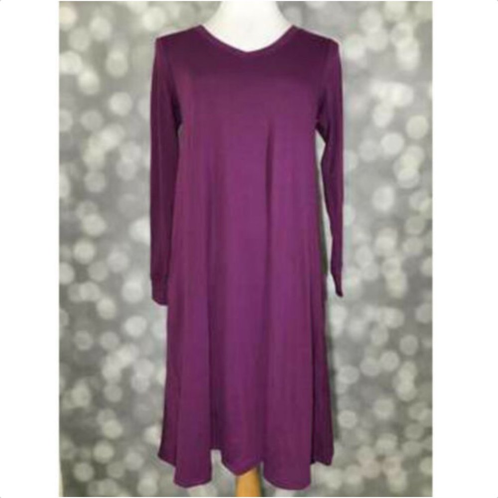 Lularoe Emily dress, small warm purple color